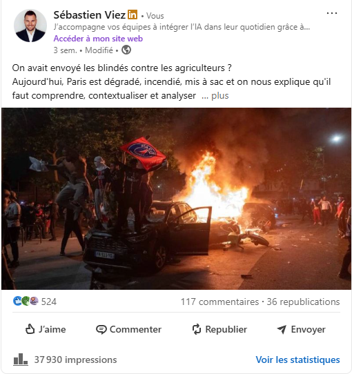 Publication LinkedIn générée avec Post'N Go 8