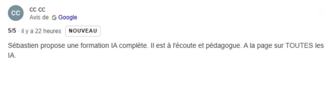 Avis client 1