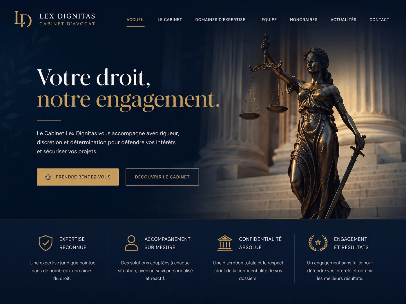 Exemple de site Avocat