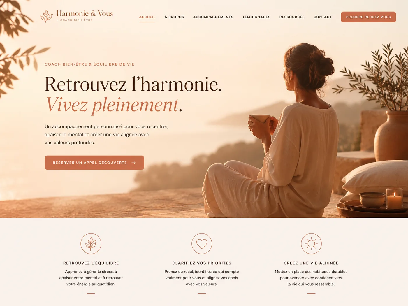 Exemple de site Coaching