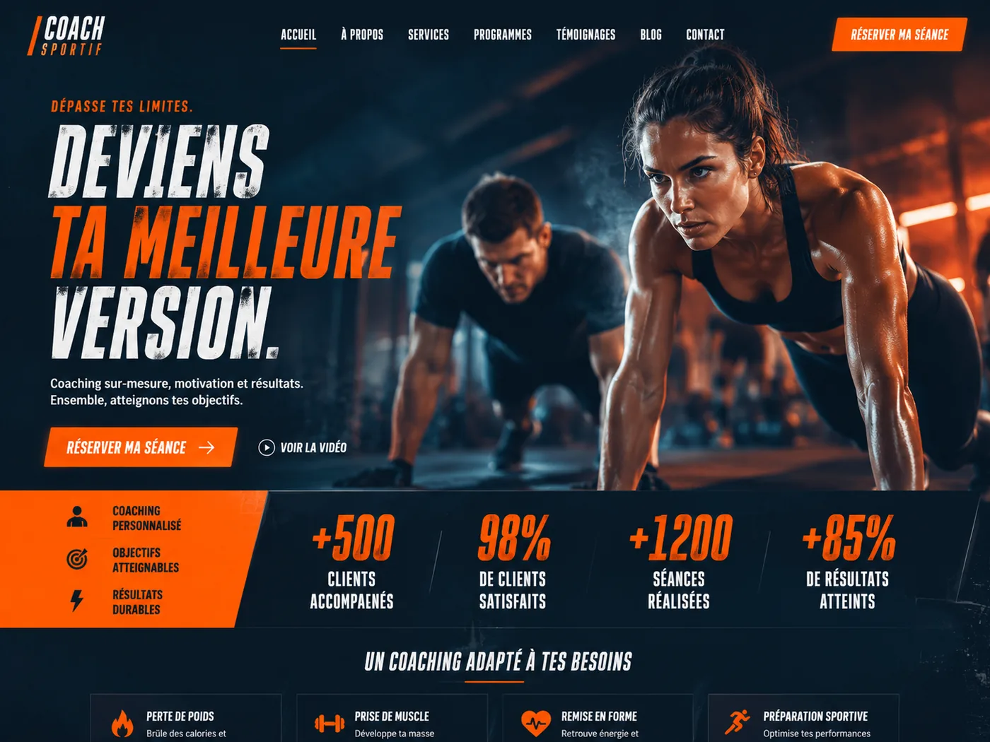 Template Coach sportif